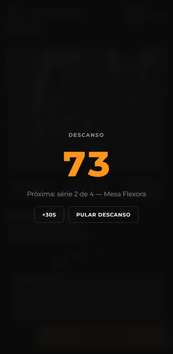 Tela de descanso com contagem regressiva